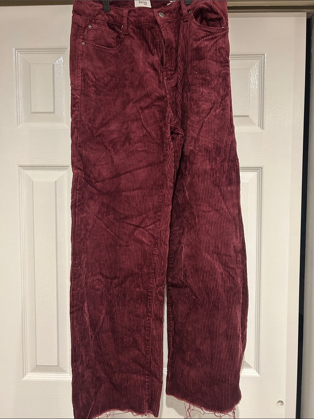 Kensie Men's Corduroy Pants in Burgundy Wine